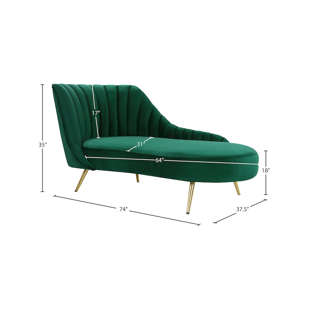 Margo Green Velvet Chaise