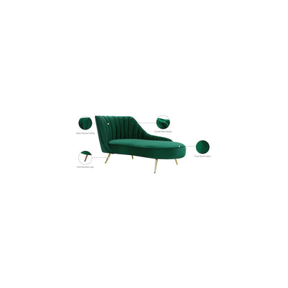 Margo Green Velvet Chaise