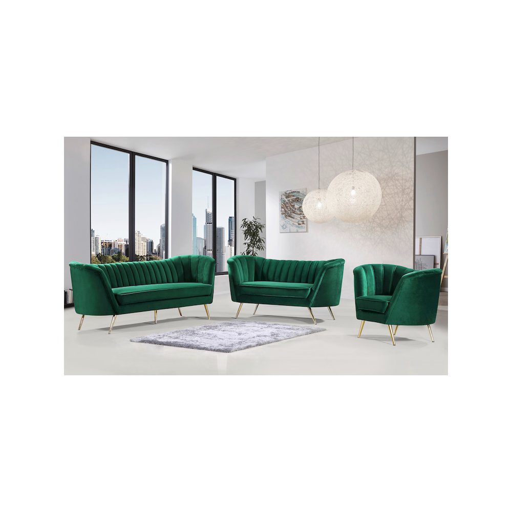 Margo Green Velvet Sofa