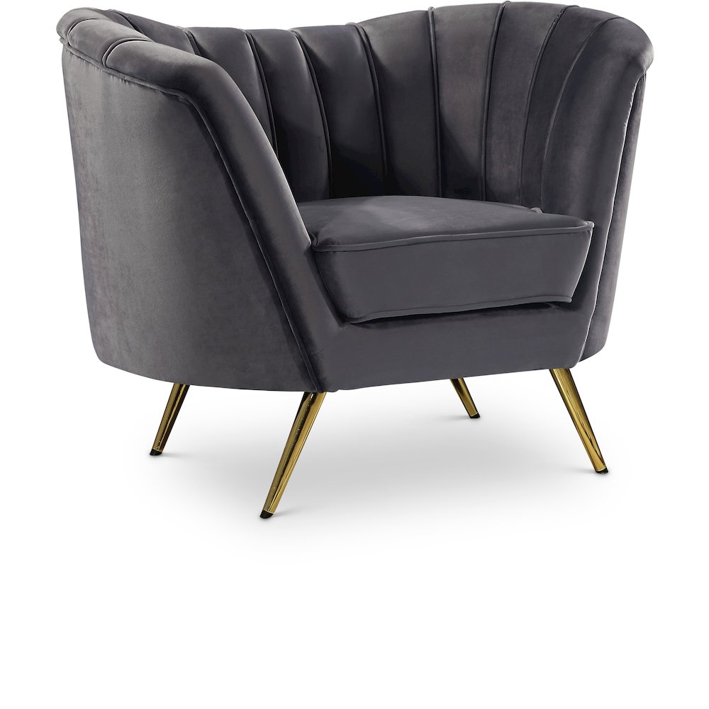 Margo Grey Velvet Chair