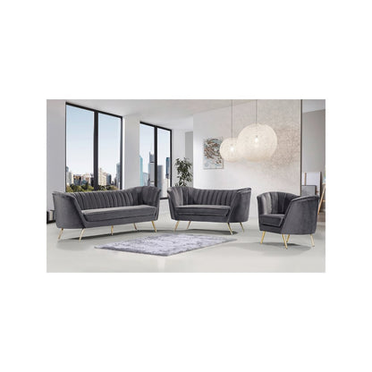 Margo Grey Velvet Chair
