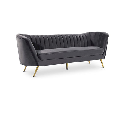 Margo Grey Velvet Sofa