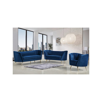 Margo Navy Velvet Chair