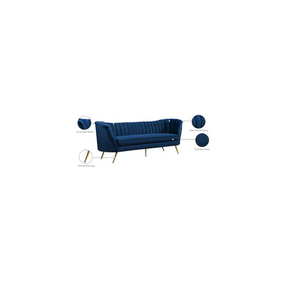 Margo Navy Velvet Sofa