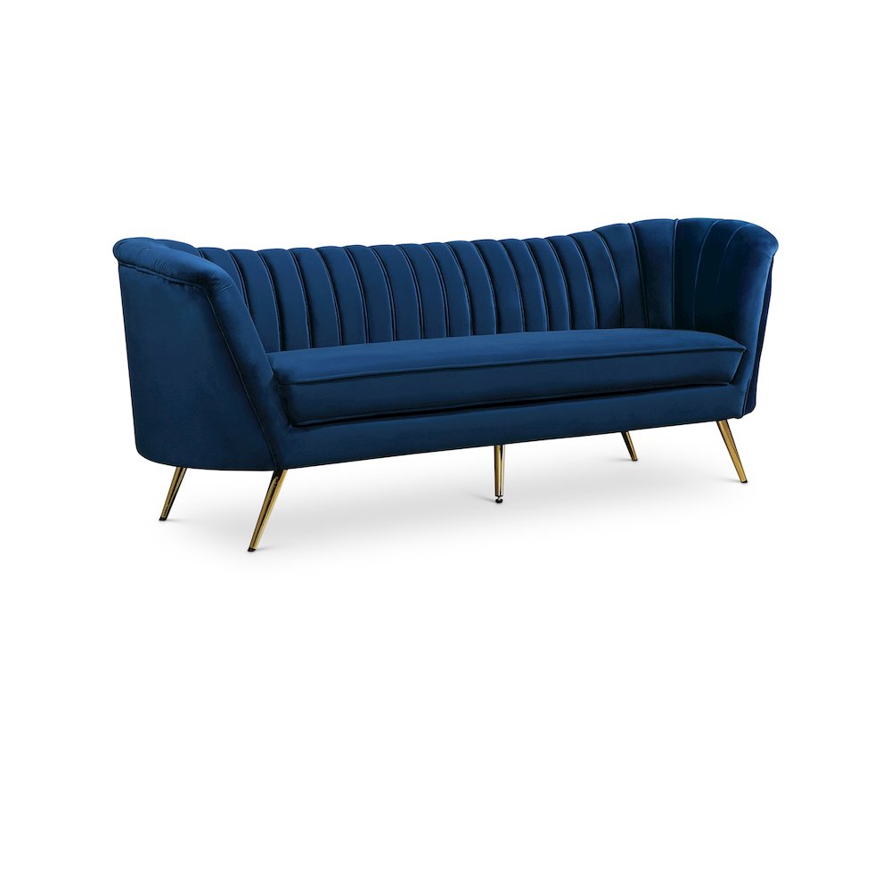 Margo Navy Velvet Sofa