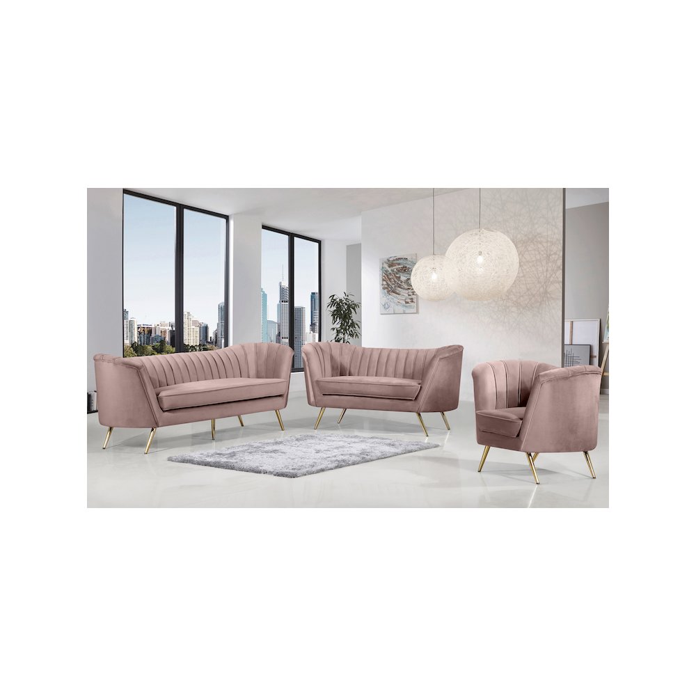 Margo Pink Velvet Chair