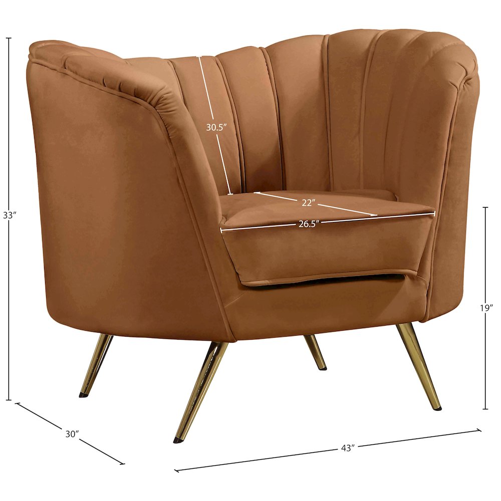 Margo Saddle Velvet Chair