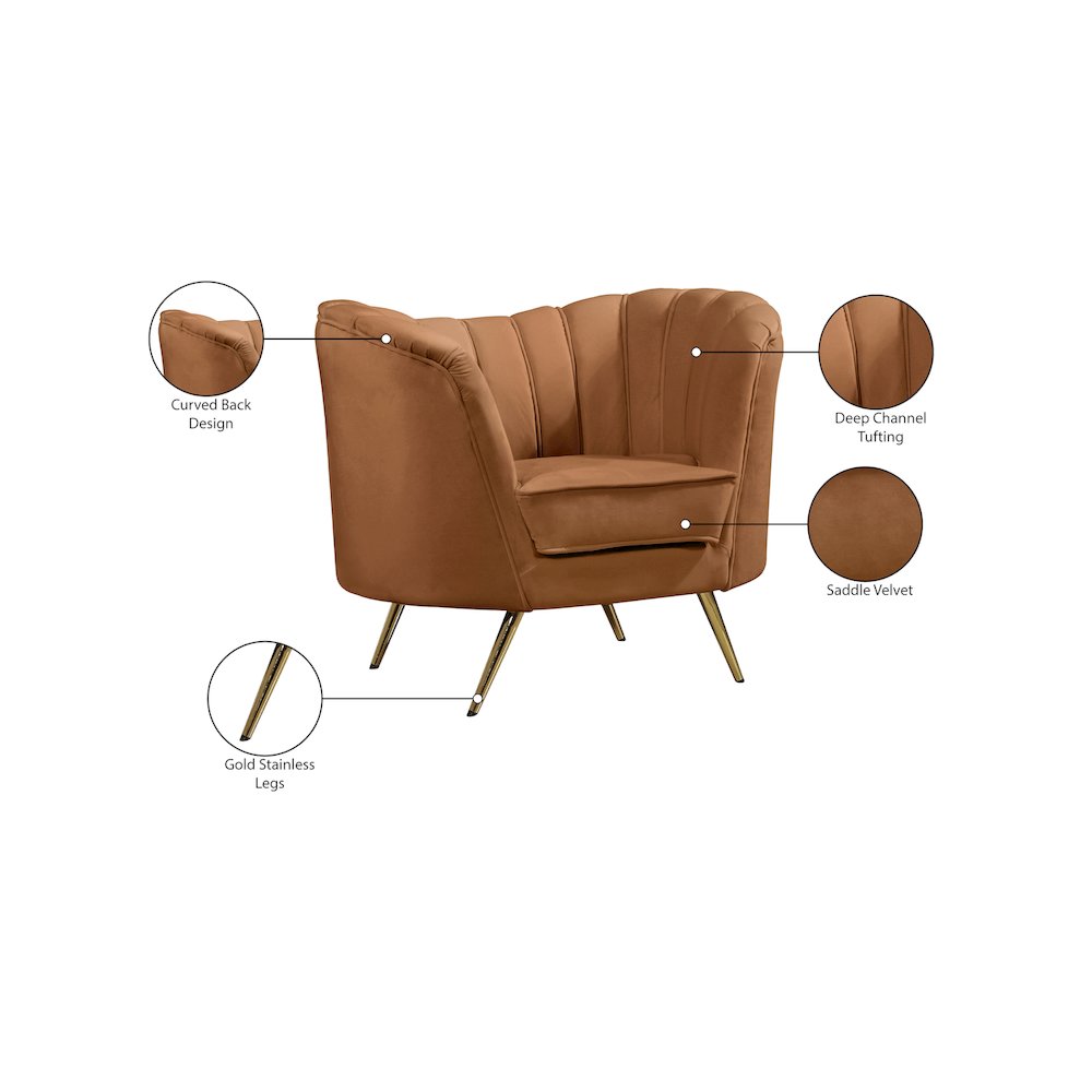 Margo Saddle Velvet Chair