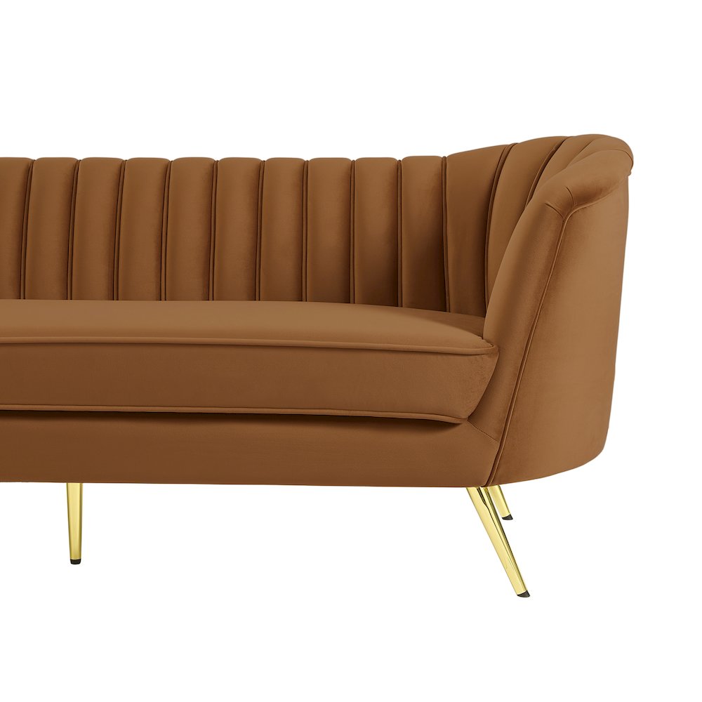 Margo Saddle Velvet Sofa