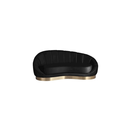Shelly Black Velvet Chaise