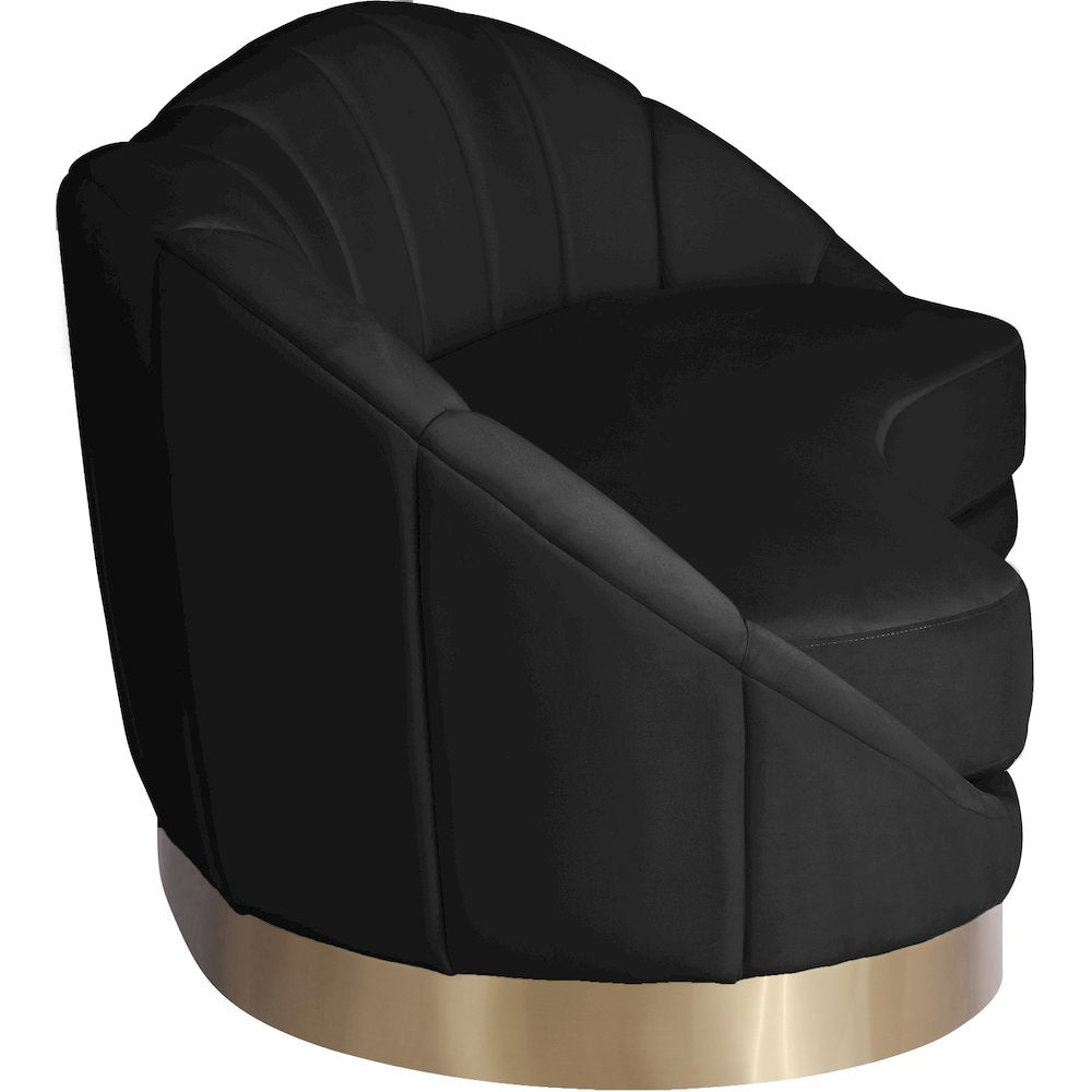 Shelly Black Velvet Sofa