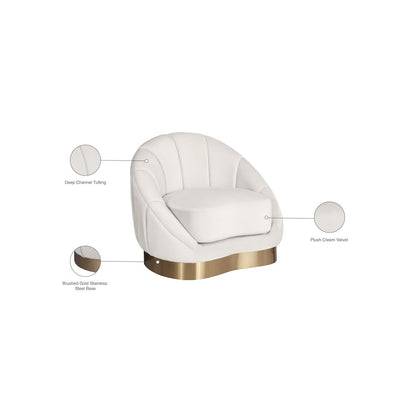 Shelly Cream Velvet Chair