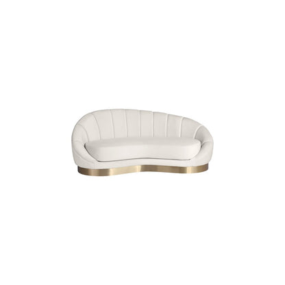 Shelly Cream Velvet Chaise