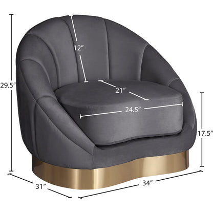Shelly Grey Velvet Chair