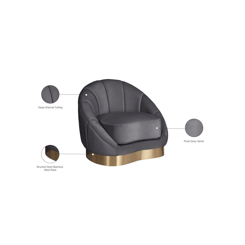 Shelly Grey Velvet Chair