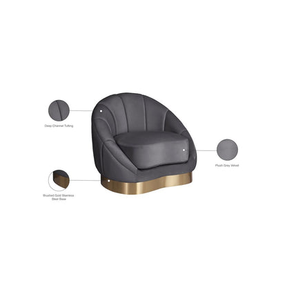 Shelly Grey Velvet Chair