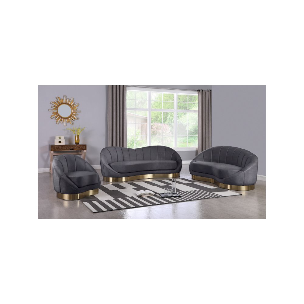 Shelly Grey Velvet Chair