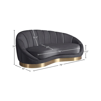 Shelly Grey Velvet Chaise