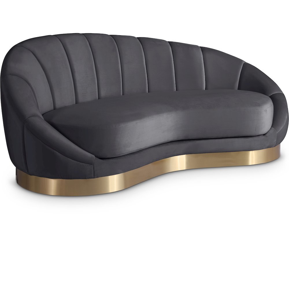 Shelly Grey Velvet Chaise