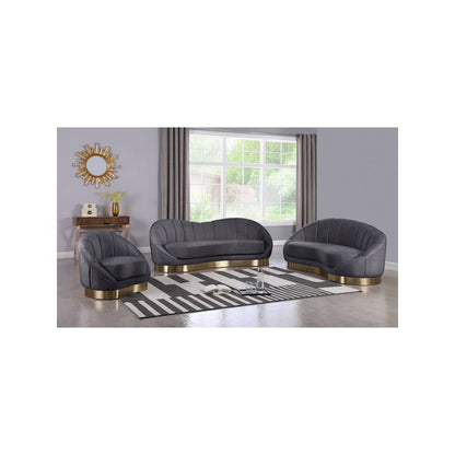 Shelly Grey Velvet Chaise