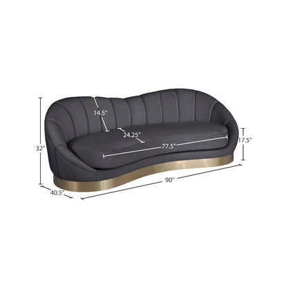Shelly Grey Velvet Sofa