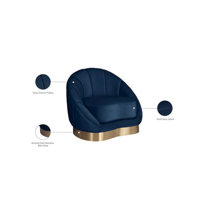 Shelly Navy Velvet Chair