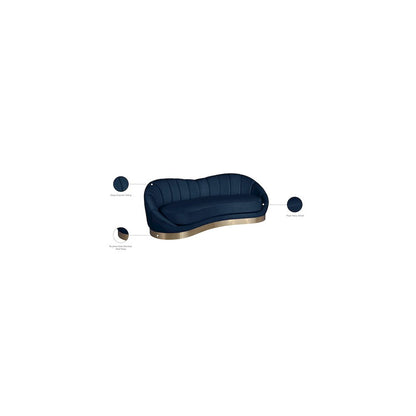 Shelly Navy Velvet Sofa
