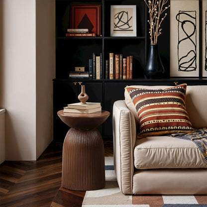 Opani Brown Concrete Indoor/Outdoor End Table