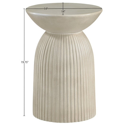 Opani Beige Concrete Indoor/Outdoor End Table