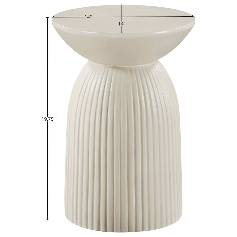 Opani Taupe Concrete Indoor/Outdoor End Table