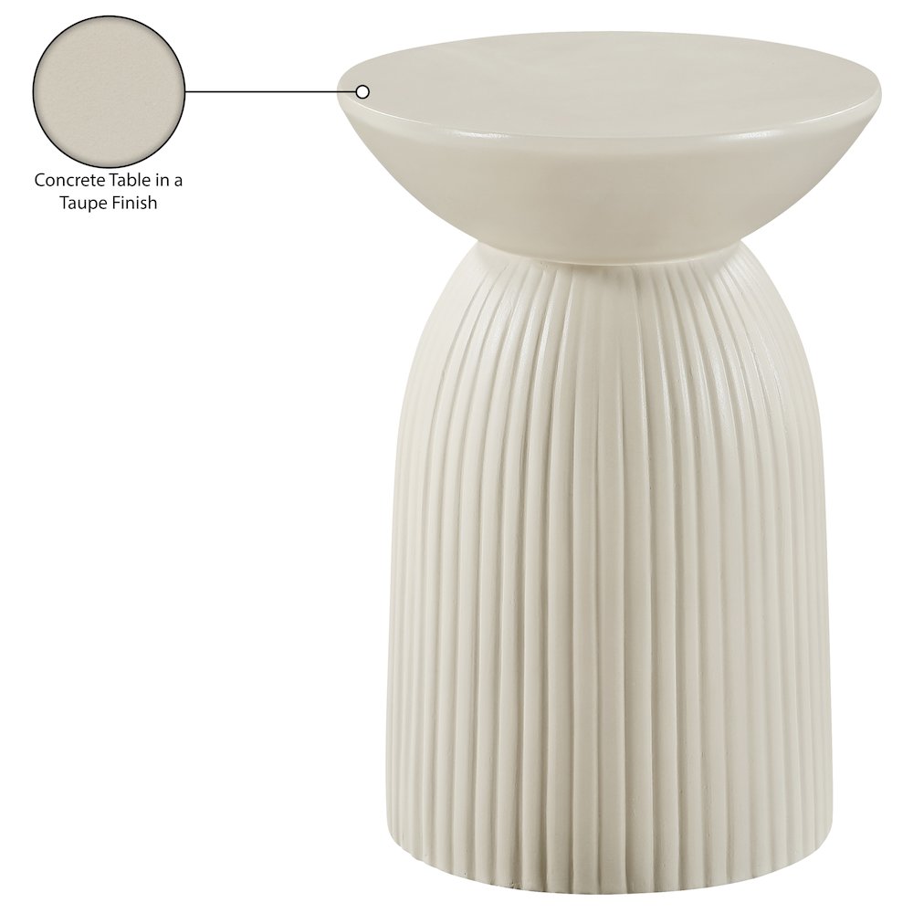Opani Taupe Concrete Indoor/Outdoor End Table