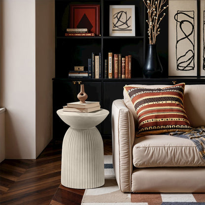 Opani Taupe Concrete Indoor/Outdoor End Table