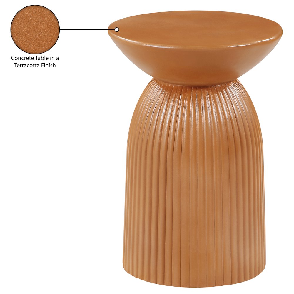 Opani Terracotta Concrete Indoor/Outdoor End Table