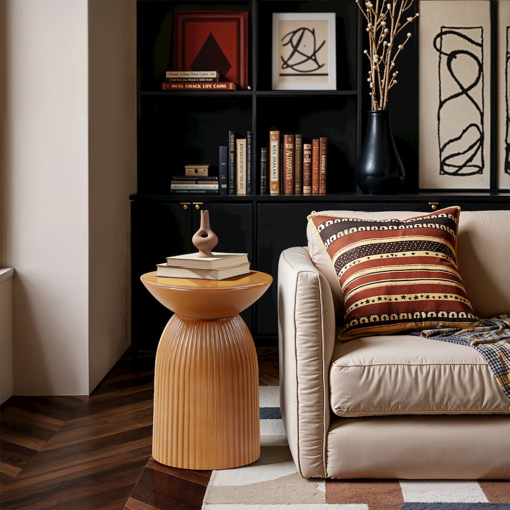 Opani Terracotta Concrete Indoor/Outdoor End Table