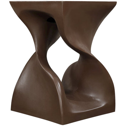 Jula Brown Concrete Indoor/Outdoor End Table