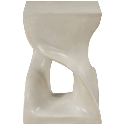 Jula Beige Concrete Indoor/Outdoor End Table