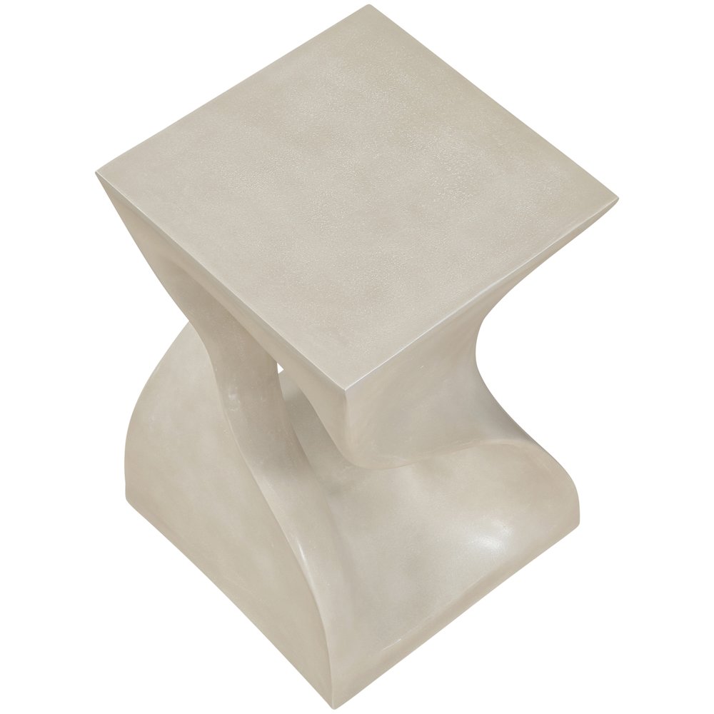 Jula Beige Concrete Indoor/Outdoor End Table