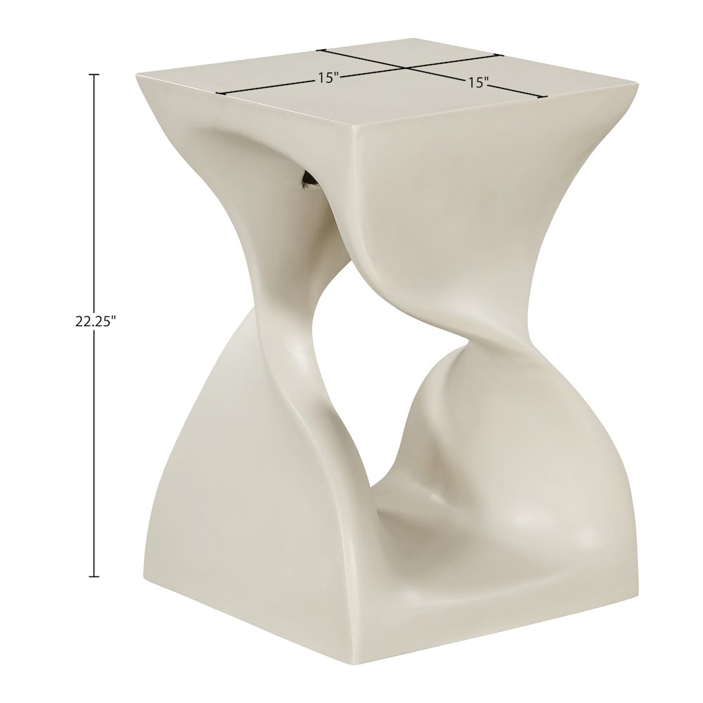 Jula Taupe Concrete Indoor/Outdoor End Table