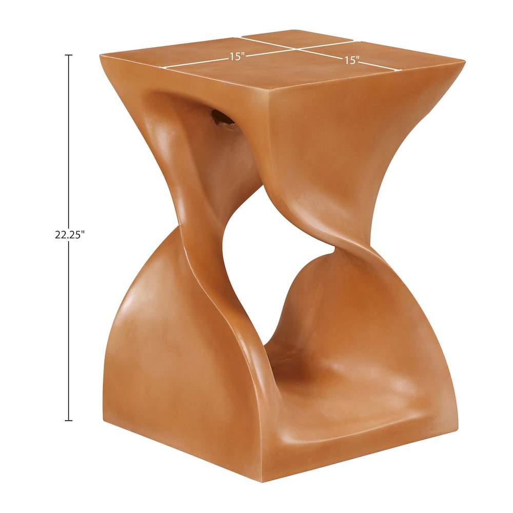 Jula Terracotta Concrete Indoor/Outdoor End Table