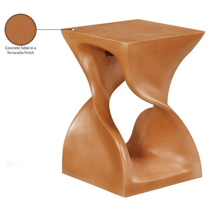 Jula Terracotta Concrete Indoor/Outdoor End Table