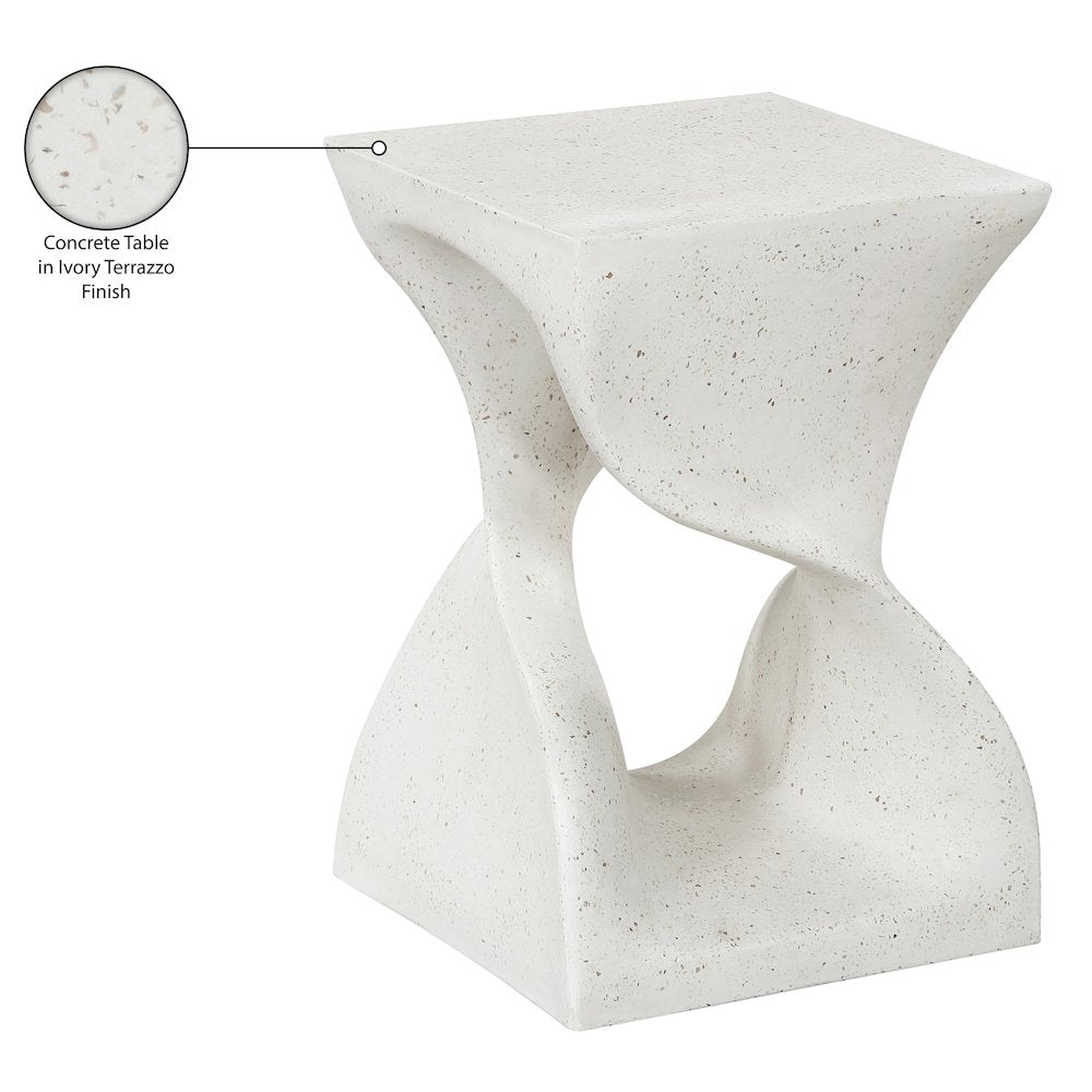 Jula Terrazzo Concrete Indoor/Outdoor End Table