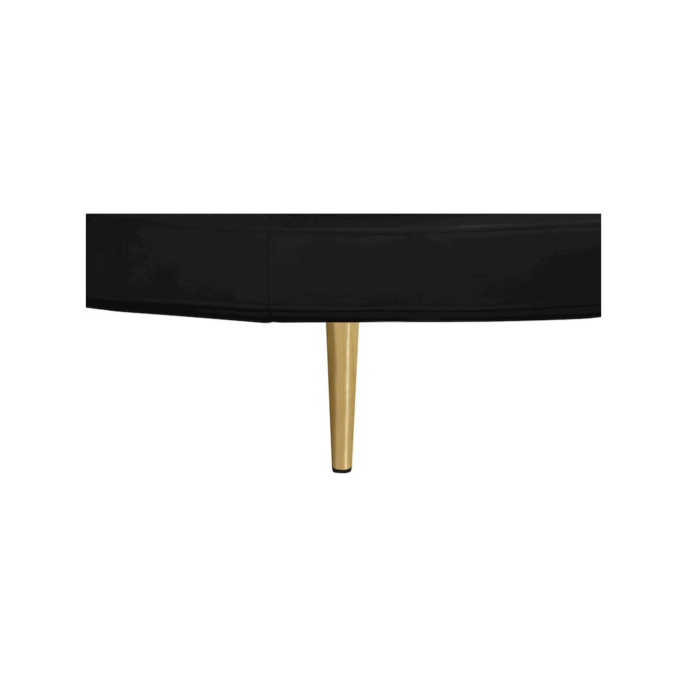 Circlet Black Velvet Round Sofa Settee