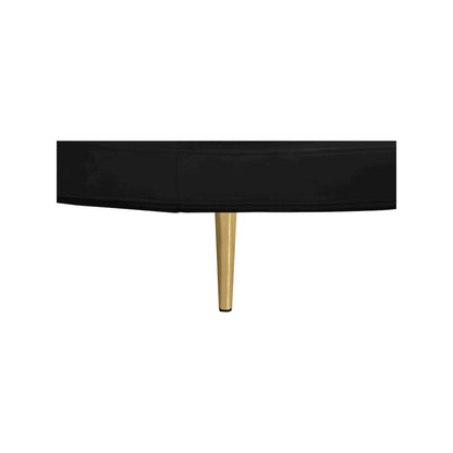 Circlet Black Velvet Round Sofa Settee