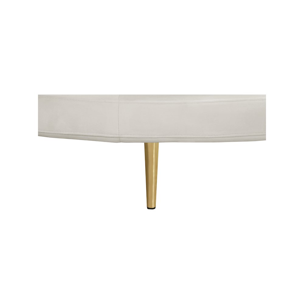 Circlet Cream Velvet Round Sofa Settee