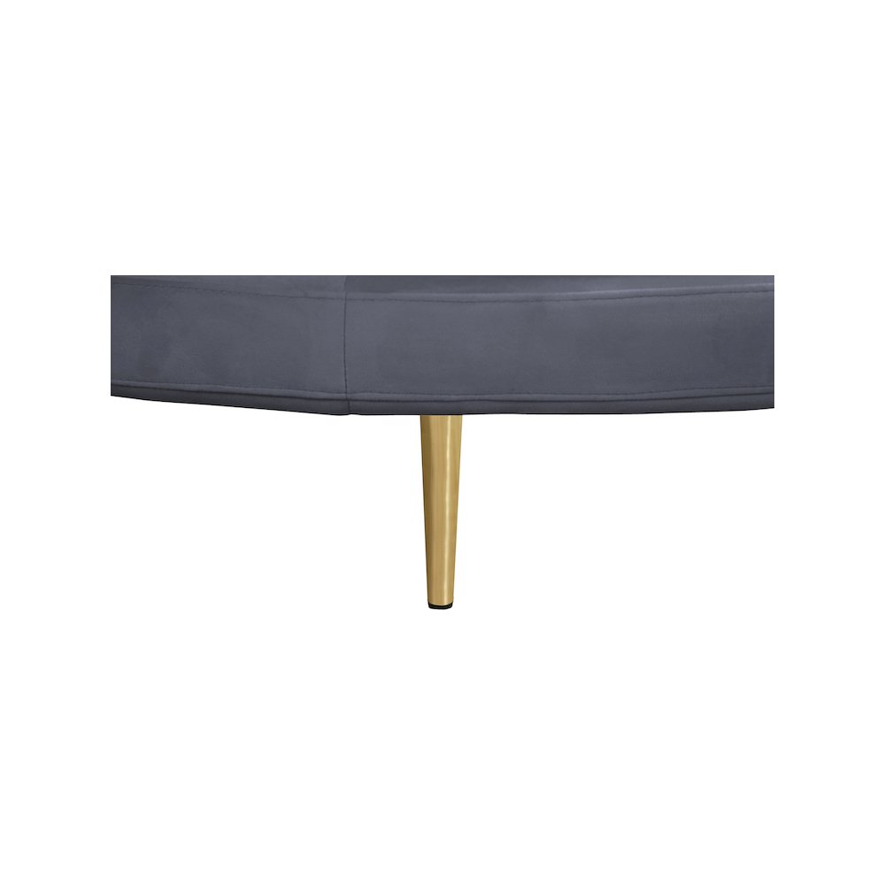 Circlet Grey Velvet Round Sofa Settee
