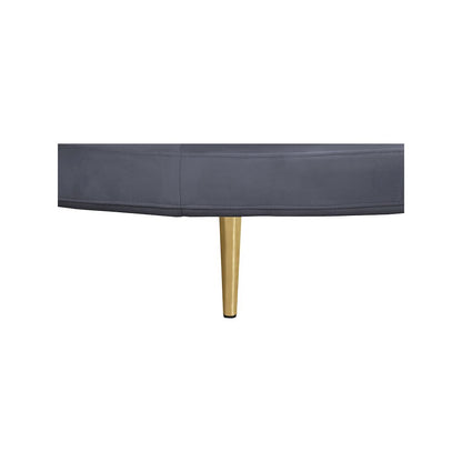 Circlet Grey Velvet Round Sofa Settee