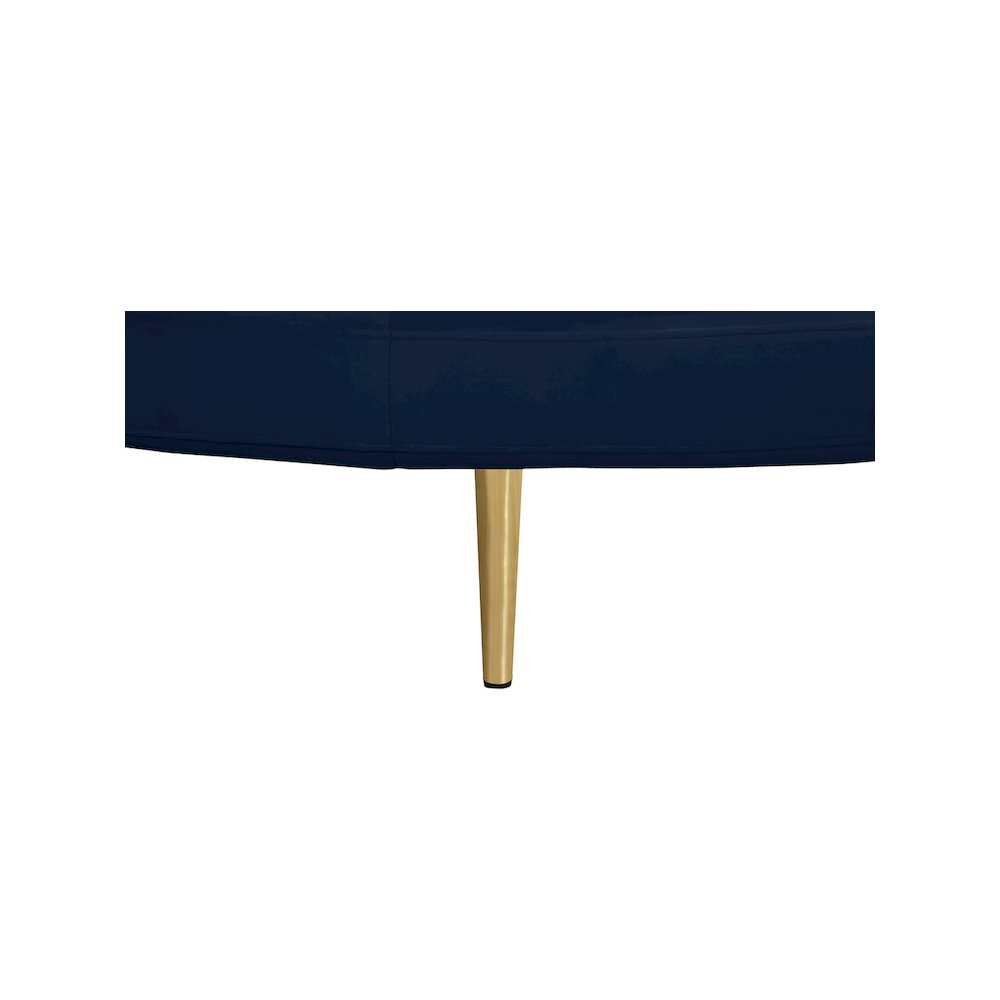 Circlet Navy Velvet Round Sofa Settee