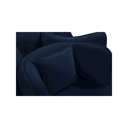 Circlet Navy Velvet Round Sofa Settee