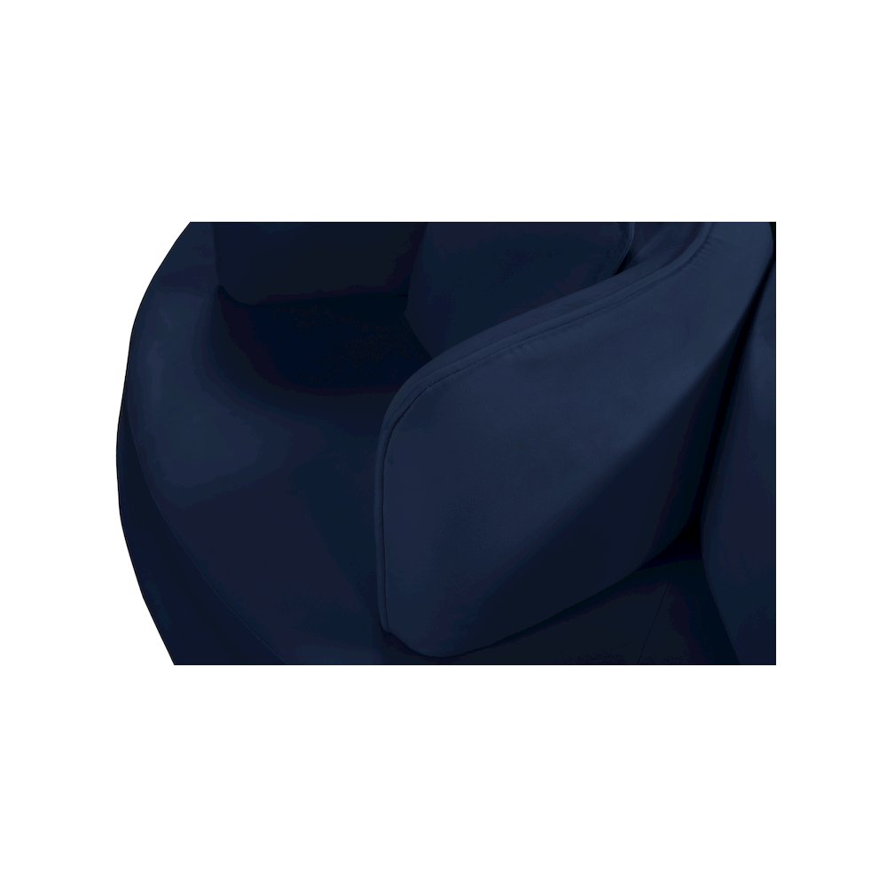 Circlet Navy Velvet Round Sofa Settee