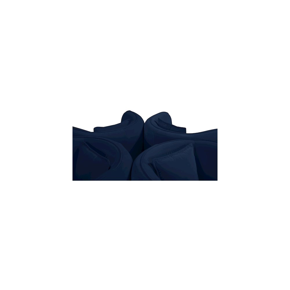 Circlet Navy Velvet Round Sofa Settee